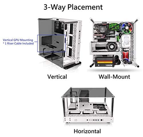Thermaltake Core P3 TG Snow Edition ATX Mid Tower White Tempered Glass image