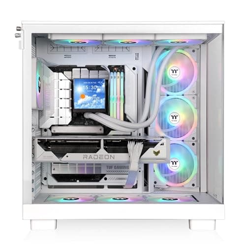 Thermaltake View 380 XL WS ARGB Mid Tower Chassis Wood Edition Snow image