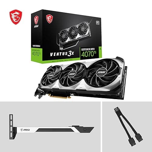 MSI VENTUS 3X E GeForce RTX 4070 Ti 12GB GDDR6X Silver / Black image