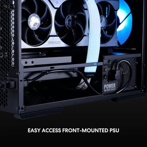 Lian Li Lancool 207 ATX Mid Tower Black with Tempered Glass Side Panel and USB 3.2 Gen 2 Type-C, USB 3.2 Gen 1 Type-A image