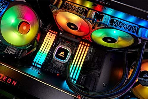 Corsair Hydro Series H100i RGB PLATINUM Extreme Performance Liquid CPU Cooler, Mounting kit for most modern CPU sockets, Two ML PRO RGB Series PWM 140mm fans, Fan and radiator mounting screws, USB 2.0 motherboard header cable, Thermal compound (pre-applied), Quick Start Guide image