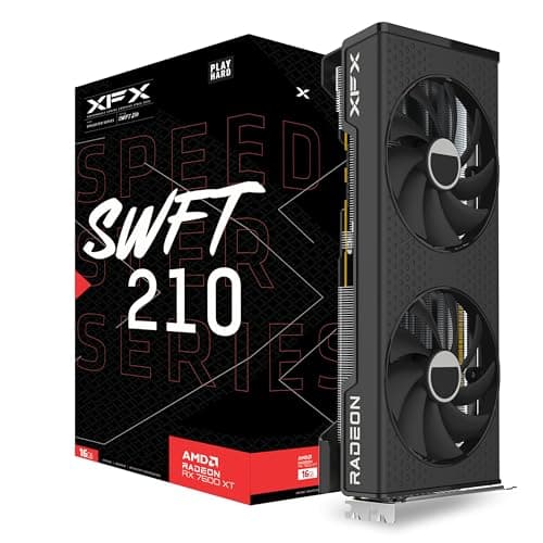 XFX Speedster SWFT 210 Radeon RX 7600 XT 16GB GDDR6 Black image
