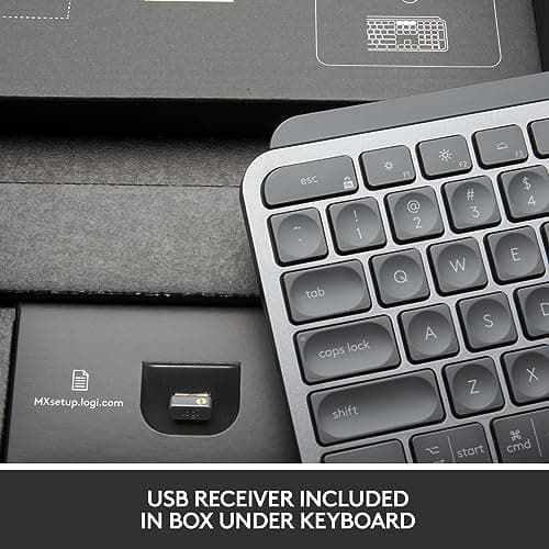 Logitech MX Keys Bluetooth/Wireless/Wired/Wired Mini Keyboard With Laser Mouse image