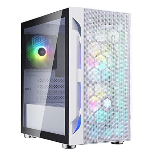 Silverstone FARA H1M PRO Micro ATX Mini Tower White/Black Tempered Glass Side Panel image