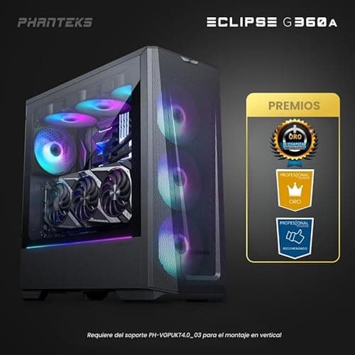 Phanteks Eclipse G360A ATX Mid Tower Black Tempered Glass Side Panel image