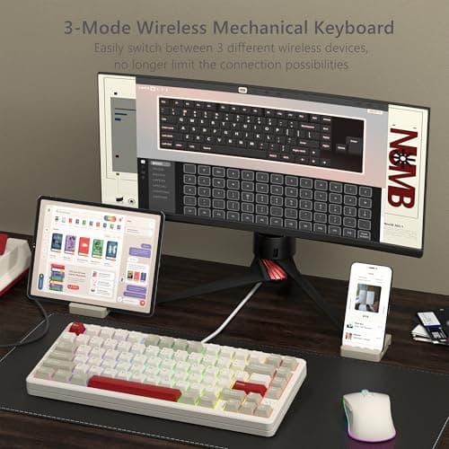 Womier SK75 RGB Wired/Wireless/Bluetooth Mini Linear Mechanical Keyboard image