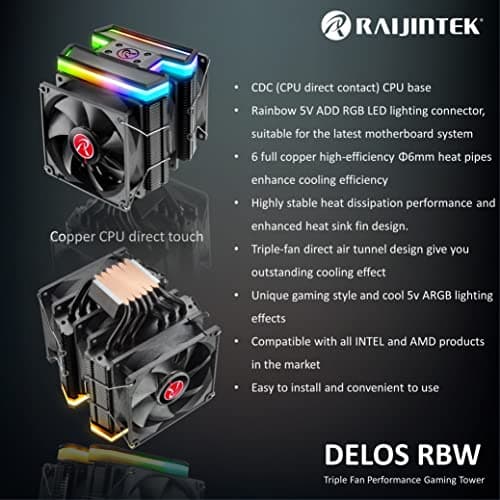 RAIJINTEK DELOS RBW 20.34 CFM Air 136mm Black image