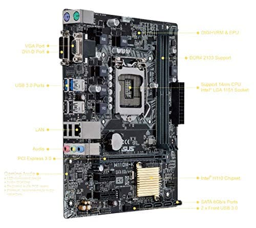 Asus H110 M-K LGA1151 DDR4 Micro ATX image