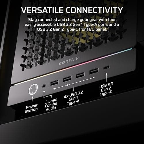 Corsair FRAME 5000D RS ARGB ATX Mid Tower Black Tempered Glass image