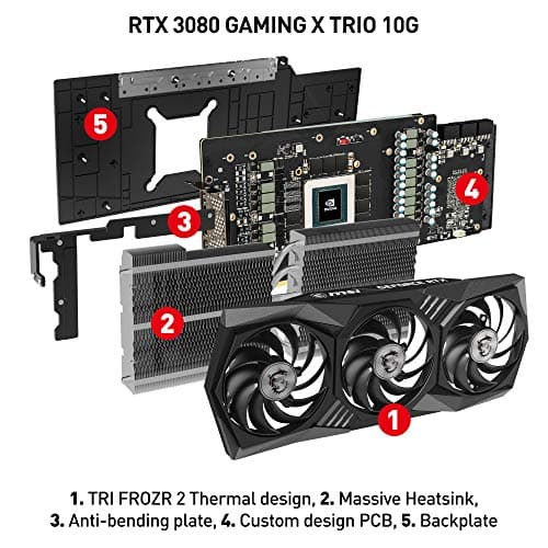 MSI GeForce RTX 3080 GAMING X TRIO 10G GeForce RTX 3080 10GB 10 GB image