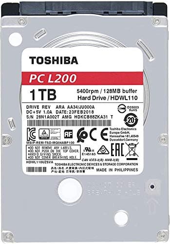 Toshiba L200 1TB HDD 5400RPM 2.5" SATA image