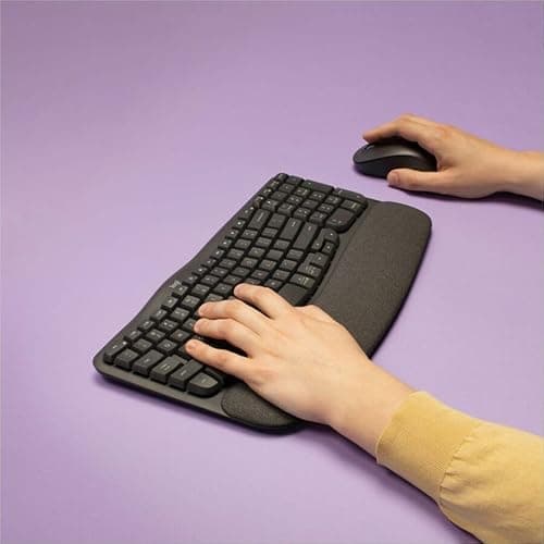 Logitech Wave Keys MK670 Bluetooth/Wireless/Wired Ergonomic Keyboard With Optical Mouse image
