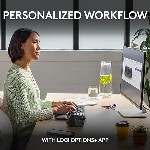 Logitech Wave Keys Wireless/Wired Ergonomic Keyboard image