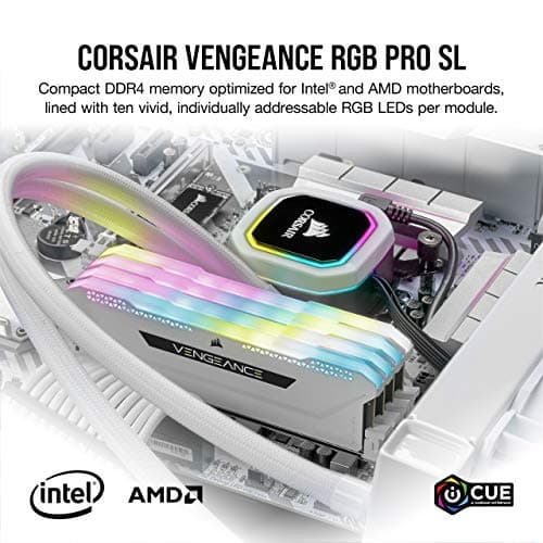 Corsair Vengeance RGB Pro SL White / Black DDR4-3200 CL16 32GB (4x8GB) image