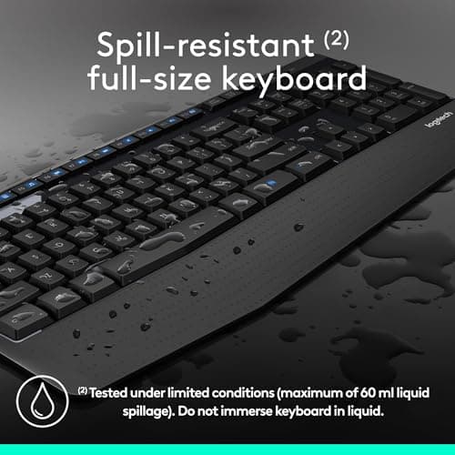 Logitech MK345 Wireless Combo - Full-sized Keyboard with Palm Rest and Comfortable Right-Handed Mouse image
