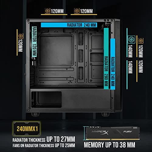 BitFenix Nova Mesh M ARGB MicroATX Mini Tower Black Tempered Glass Side Panel image