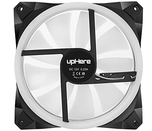 upHere 140mm case Fan 3PACK Solar Eclipse Hydraulic Bearing Quiet Cooling case Fan for Computer Mirage Color LED Fan 3 pin with Anti Vibration Rubber Pads(Blue) 14CMB3-3 image