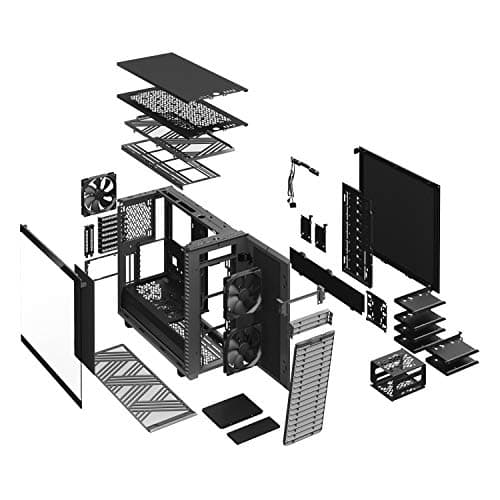 Fractal Design Define 7 Gray Solid Brushed Aluminum/Steel E-ATX Silent Modular Mid Tower Computer Case image