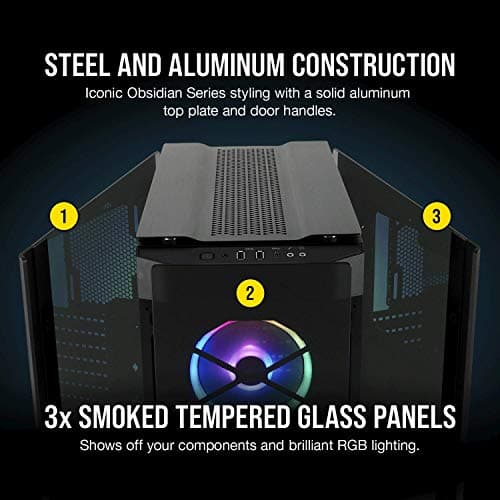 Corsair Obsidian 500D RGB SE Tempered Glass ATX Mid-Tower Computer Case - Black image