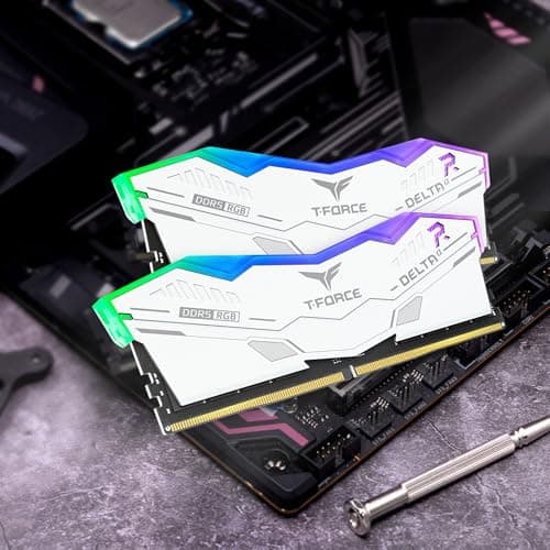 TEAMGROUP T-Force Delta RGB White DDR5-6000 CL38 64GB (2x32GB) image