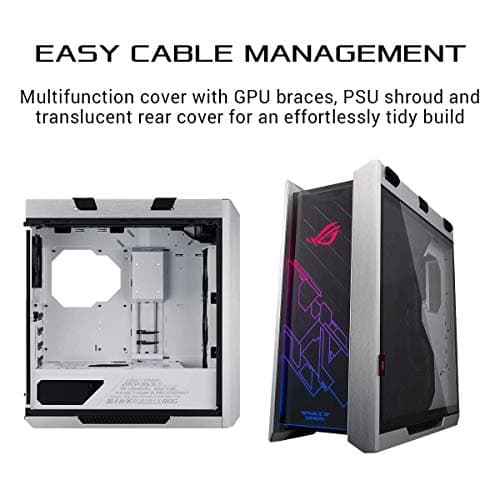 Asus GX601 ATX Full Tower White / Black Tempered Glass Side Panel image
