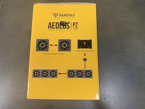 GAMDIAS AEOLUS P2 120mm Black Addressable RGB PWM 74.97 CFM 3-Pack image