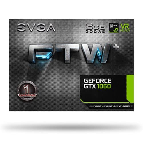 EVGA FTW+ GAMING GeForce GTX 1060 3GB 3GB GDDR5 Black image