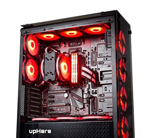 upHere 3-Pack 120mm 3-Pin High Airflow Quiet Edition Red LED Case Fan for PC Cases, CPU Coolers, and Radiators T3RD3-3 image