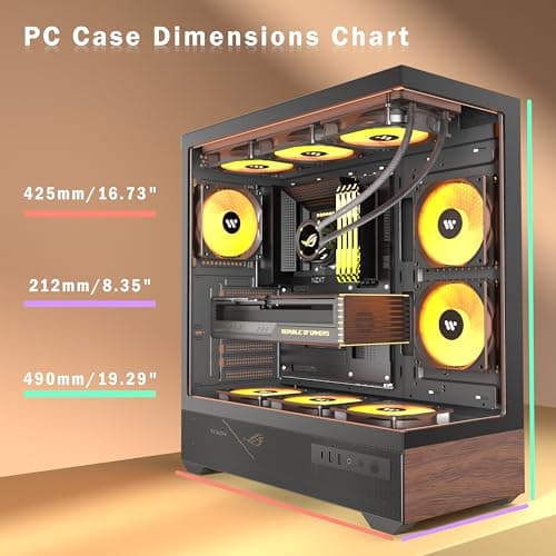 KEDIERS P6 Wood Black 5 ARGB Fans image