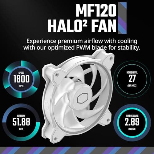 Cooler Master Hyper 212 Halo SF6 Ryu Air 51.88 CFM 154mm White / Orange image