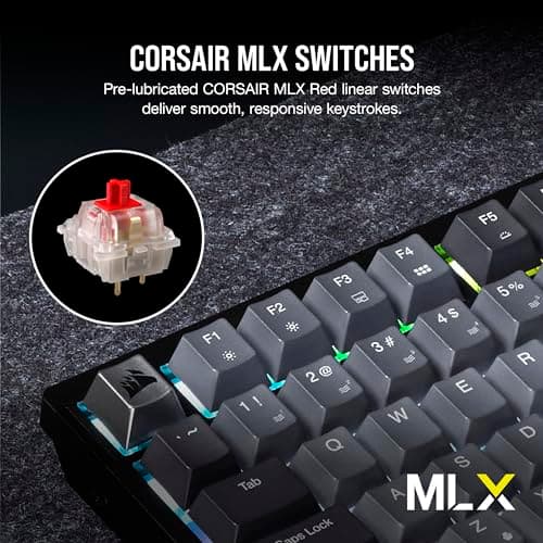 Corsair K65 PLUS RGB Wired/Wireless Corsair MLX Red Linear Gaming Keyboard image
