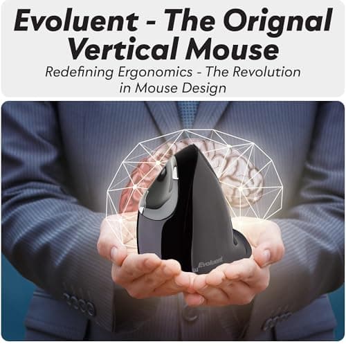 Evoluent VMDSW Vertical D Small Wireless Laser Mouse image