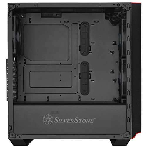 Silverstone PM02-G ATX Mid Tower Black / Red with Tempered Glass Side Panel and USB 3.2 Gen 1 Type-C USB 3.2 Gen 1 Type-A image