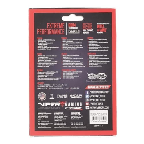 Patriot Viper Elite II Red / Black DDR4-4000 CL20 32GB (2x16GB) image