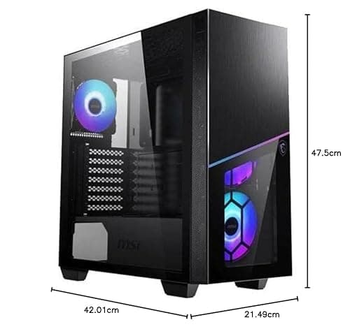 MSI MPG Sekira 100R ATX Mid Tower Black Tinted Tempered Glass Side Panel image