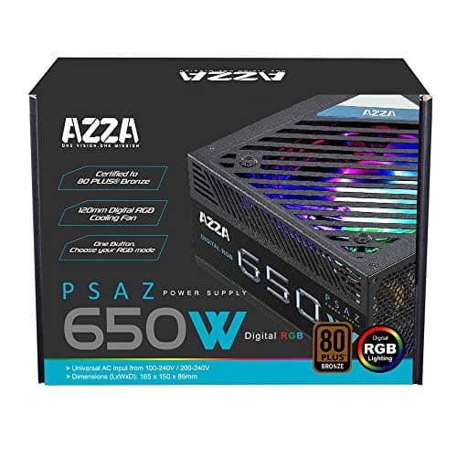 Azza ARGB ATX 650W Non-Modular 80+ Bronze Certified image