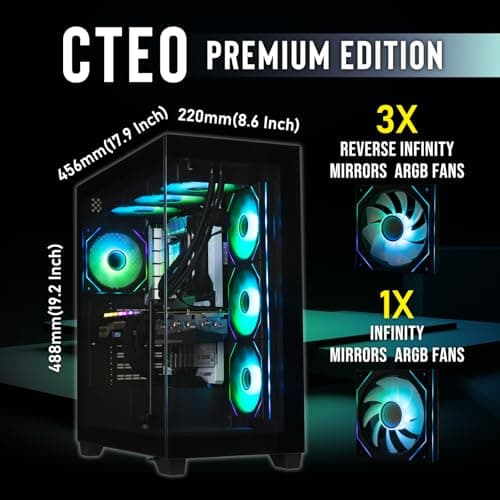 BitFenix CETO Premium ATX Mid Tower Black Tempered Glass image