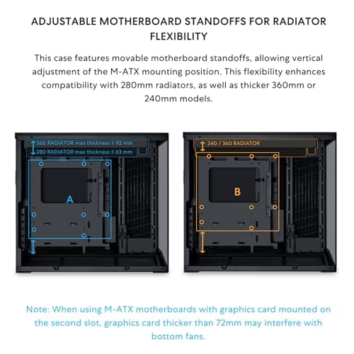 Lian Li O11 Dynamic Mini V2 Flow ATX Mini Tower Black with Tempered Glass Side Panel and Front Panel: USB 3.2 Gen 2 Type-C, USB 3.2 Gen 1 Type-A image
