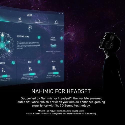 MSI IMMERSE GH40 Wired Closed-Back Headphones ENC Black image