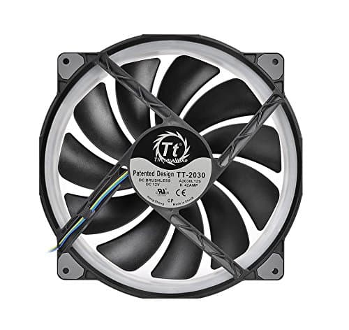 Thermaltake Riing Plus TT Premium Edition 200mm Black Addressable RGB PWM 117.96 CFM 1-Pack image