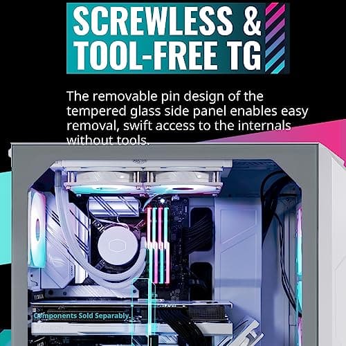 Cooler Master HAF 500 ATX Mid Tower White with Tempered Glass Side Panel and USB 3.2 Gen 2 Type-C USB 3.2 Gen 1 Type-A image
