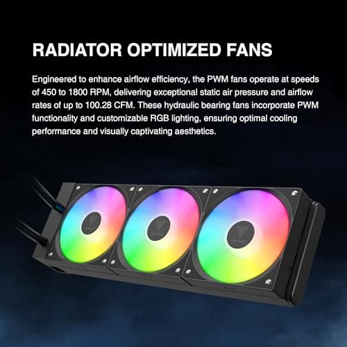 GAMDIAS CHIONE E4 73.36 CFM Water 360mm Black image