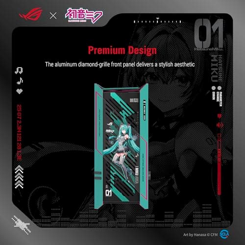 ASUS ROG Strix Helios II Hatsune Miku Edition EATX mid-Tower Gaming PC case image