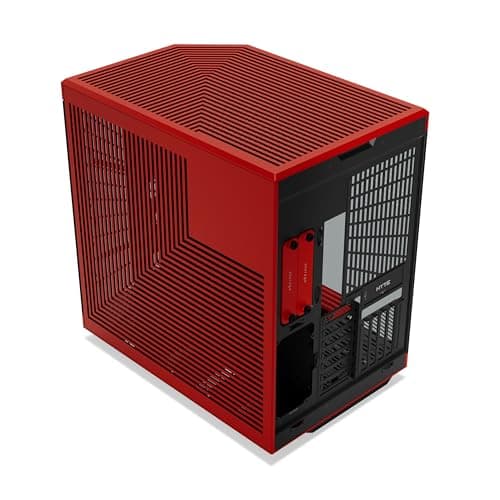 HYTE Y70 Touch Infinite ATX Mid Tower Red / Black Tempered Glass Side Panel, USB 3.2 Gen 2 Type-C, USB 3.2 Gen 1 Type-A image