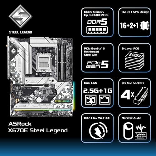 ASRock X670E Steel Legend ATX AM5 image