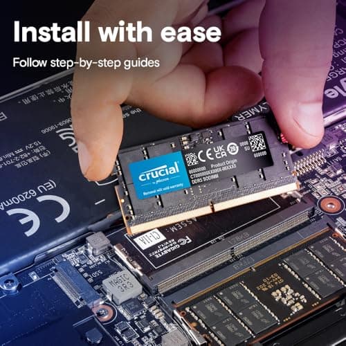 Crucial CT16G48C40S5 Black SODIMM DDR5-4800 CL40 16GB (1x16GB) image