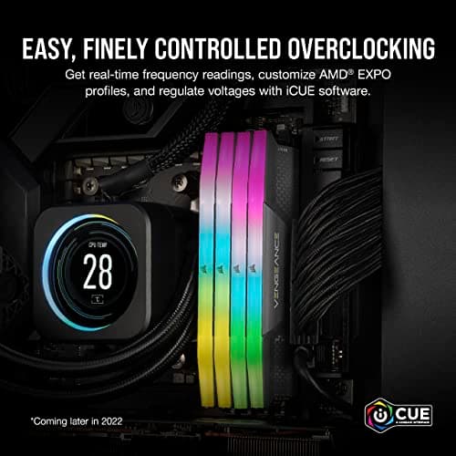Corsair Vengeance RGB Black / Gray DDR5-5600 CL40 32GB (2x16GB) image