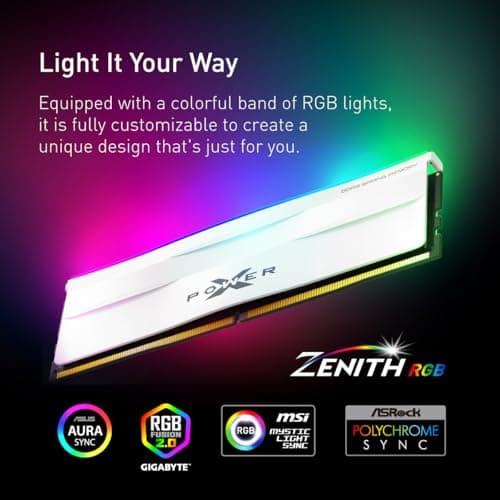 Silicon Power DDR5 32GB (2x16GB) Zenith RGB 6000MHz CL36 BLACK image