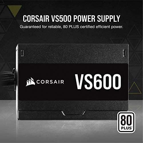 Corsair VS600 (2020) Black 600W Non-Modular 80+ Bronze Certified image