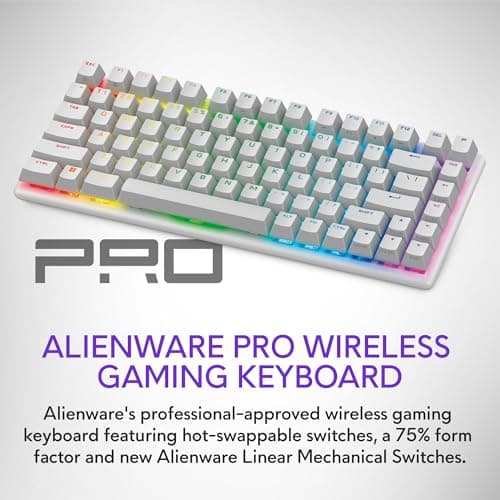 Dell Alienware Pro Alienware Linear RGB Bluetooth/Wireless/Wired Gaming Keyboard image